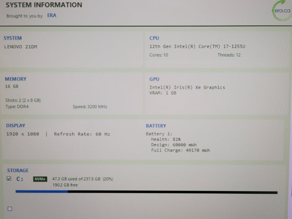 Lenovo ThinkBook 14s Yoga G2 IAP i7-1255U 16GB DDR4 256GB NVMe READ