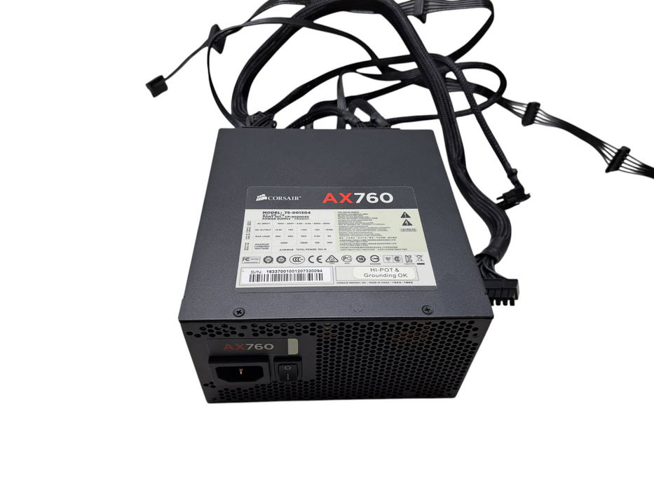 Corsair AX760 Modular ATX 760W 80+ Platinum Power Supply *Missing CPU Cable*
