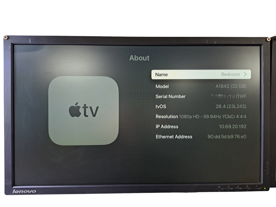 Apple TV 32 GB A1842 4K Media Streamer No Remote | Tested & Working