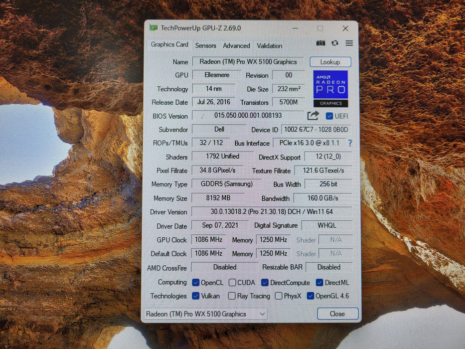 Dell Radeon PRO WX5100 8GB 4X DisplayPort Graphics Card High Profile