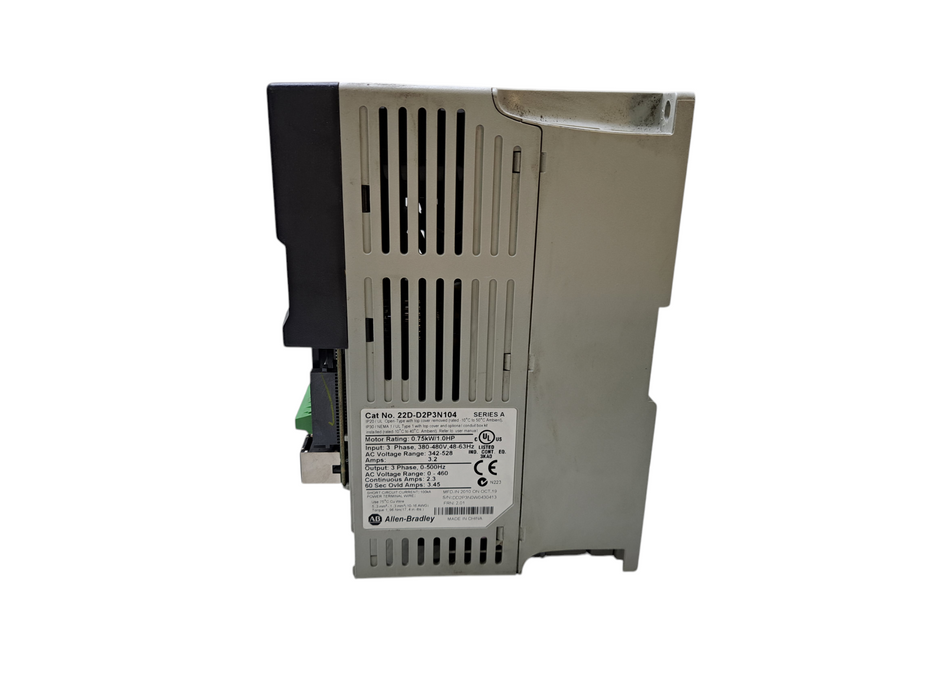 Allen Bradley 22D-D2P3N104 PowerFlex 40 AC Drive 3Ph 480V 0.75kW 1HP 3.2A *READ*
