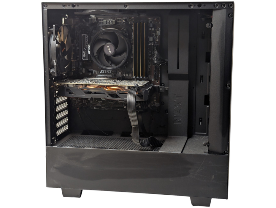 Custom Gaming PC MSI B450 PRO-VDH MAX AMD Ryzen 3600 16GB RAM 500GB SSD