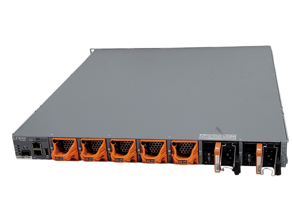 Juniper EX4600-40F-AFO 24x SFP+/SFP Ports 4x QSFP+ Ports 2x PSU, Powers on, READ