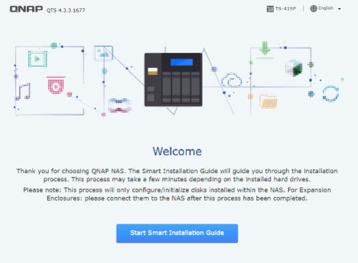 QNAP TS-419P 4 Bay NAS Enclosure NAS RAID NO Caddies NO Drives !