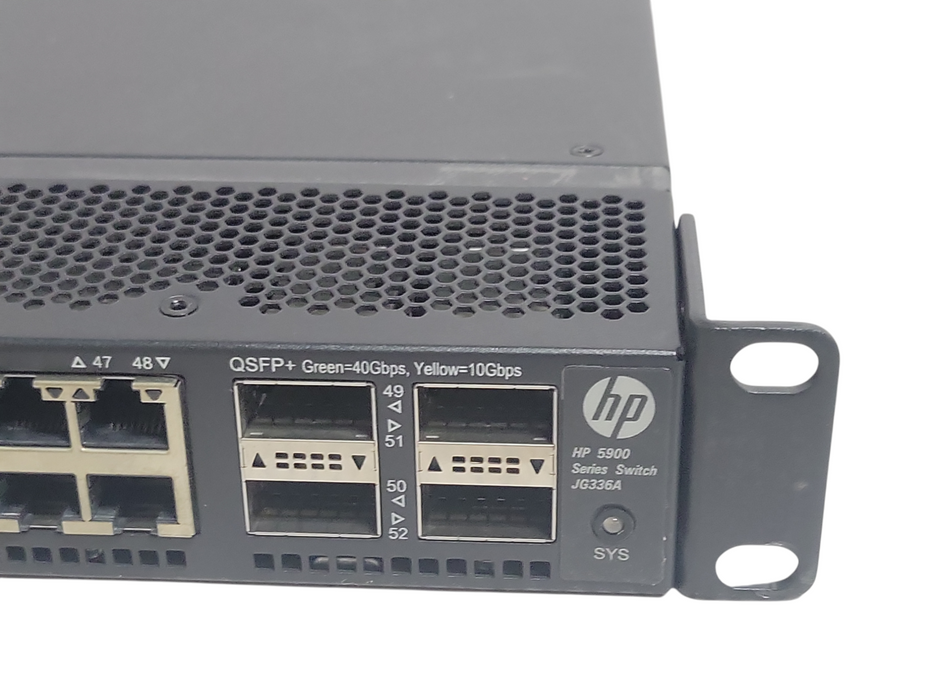 HPE 5900AF-48XGT-4QSFP+ Switch JG336A with Dual Power & Fans