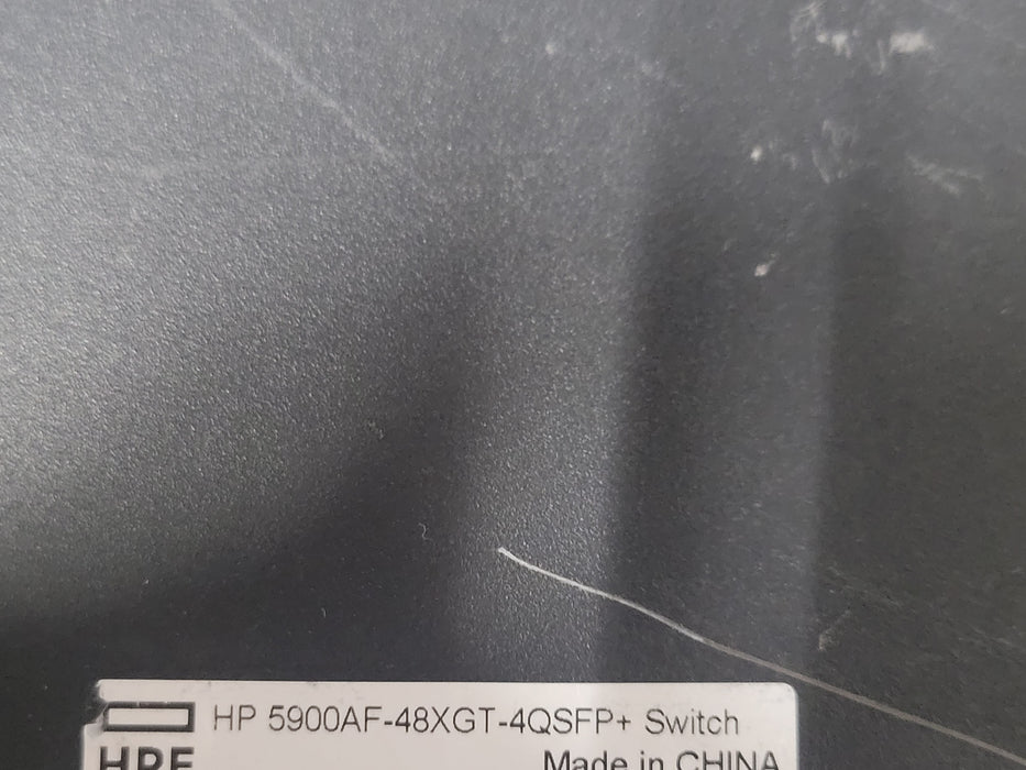 HPE 5900AF-48XGT-4QSFP+ Switch JG336A with Dual Power & Fans