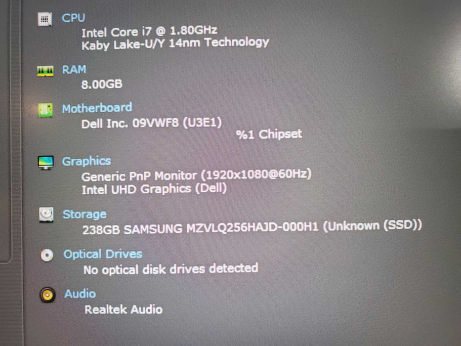 Dell Latitude 7410 TOUCH Core i7-10610U@1.8GHz 8GB RAM 256GB NVME