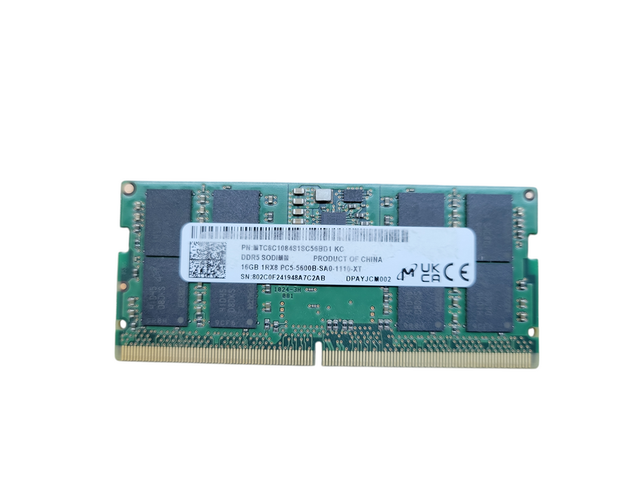 Micron 16GB DDR5 1Rx8 PC5-5600B 5600Mhz SO-DIMM