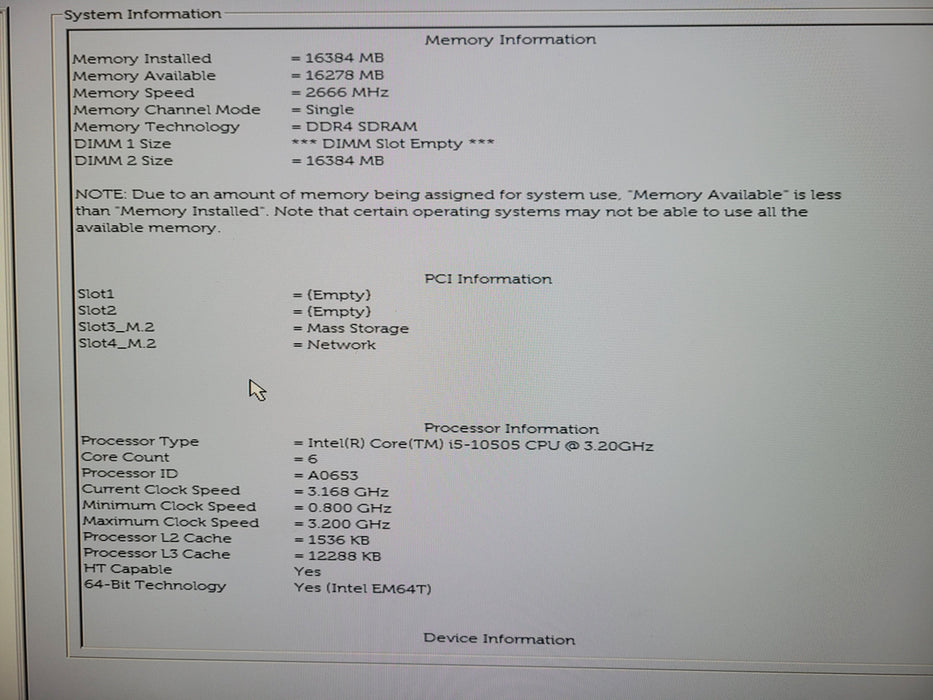 DELL OptiPlex 3080 Intel Core i5-10505 16GB RAM 256GB NVMe SSD
