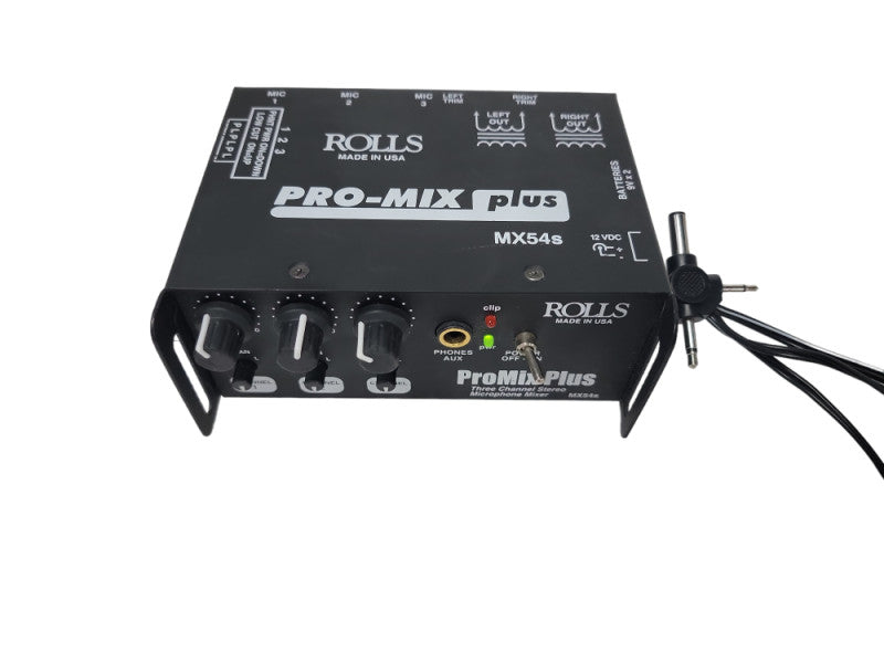 Rolls MX54s Pro Mix Plus 3 Channel Mic Mixer