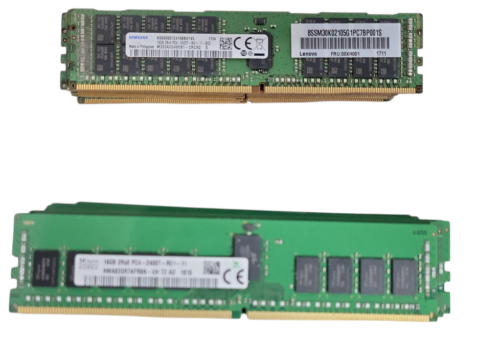 Lot of 151x Assorted Brand/Model/Speed 16GB DDR4 Server RAMs, See detail