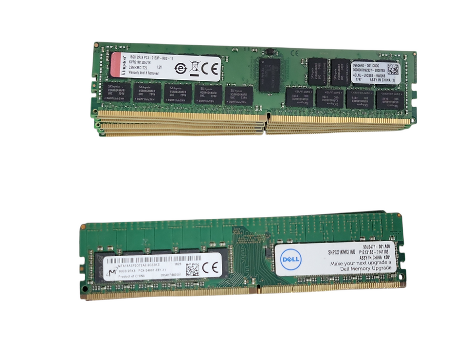 Lot of 151x Assorted Brand/Model/Speed 16GB DDR4 Server RAMs, See detail