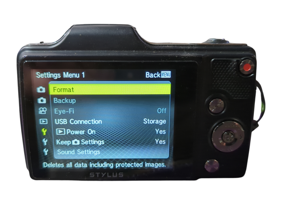 Olympus Stylus SZ-15 16.0MP Digital Camera w/ 32GB SD Card, Battery, Case