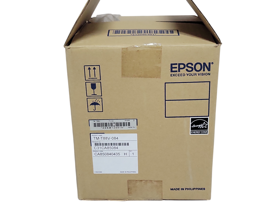 Open-Box Epson TM-T88V M244A Network port and USB port, With PWR Adapter.