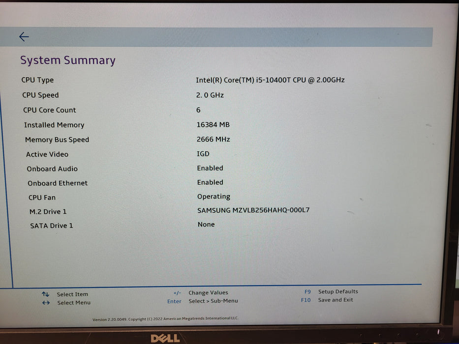 Lenovo ThinkCentre M70Q USFF i5-10400T 16GB RAM 256GB NVMe No AC