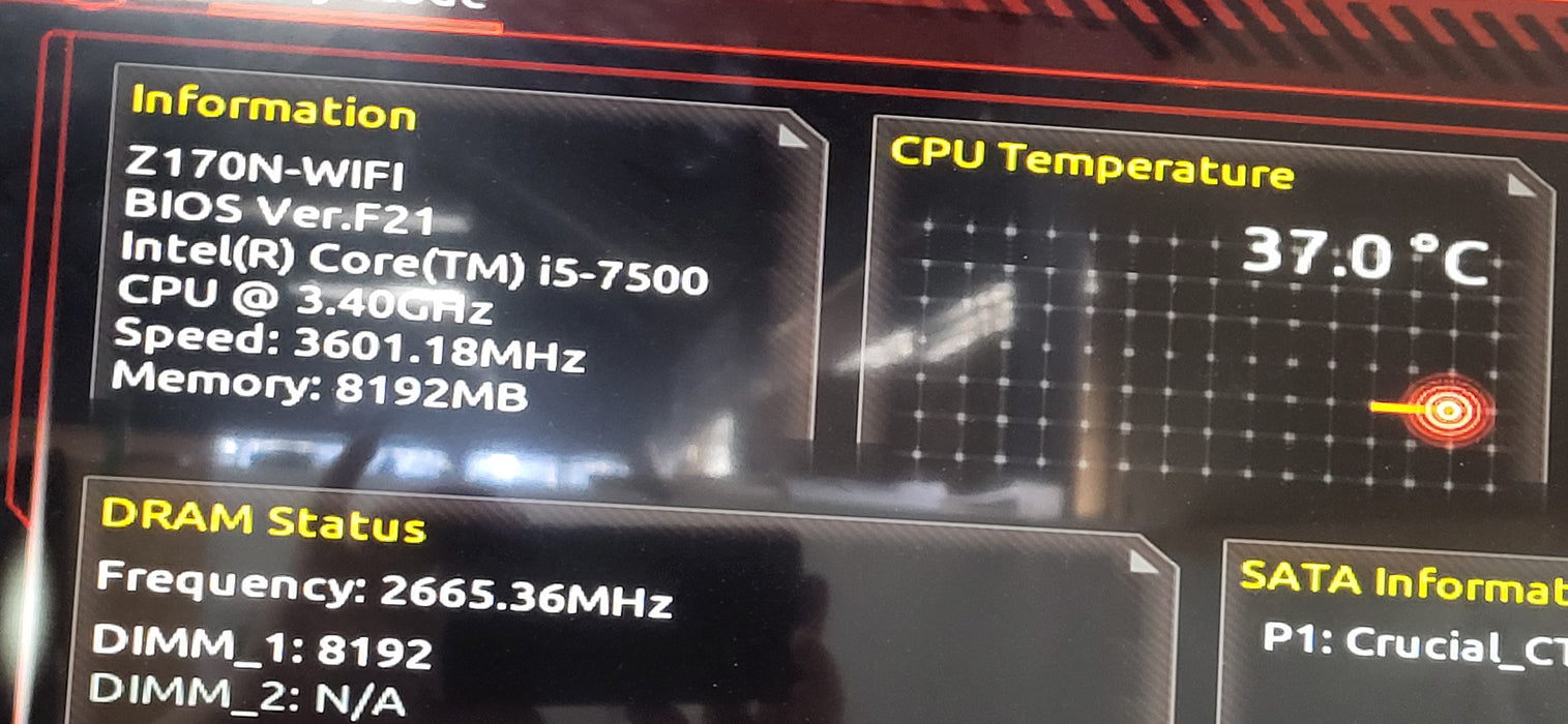 Custom PC i5-7500 CPU | 8GB DDR4 RAM |250GB SSD | Z170N-WIFI
