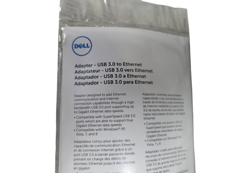 Dell FM76N USB 3.0 to RJ-45 Ethernet Adapter – Original Factory Sealed