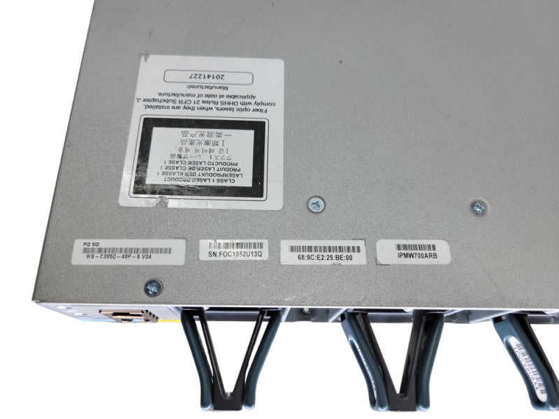 Cisco WS-C3850-48P-S | 48-Port Gigabit PoE+ Switch | 2x 715W PSU Q%