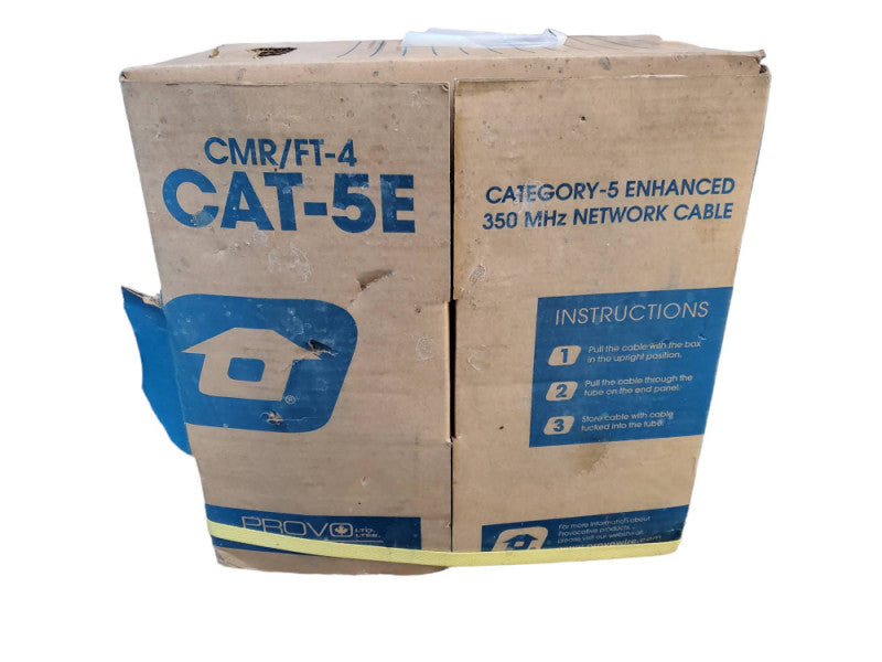 PROV CMR/FT-4 CAT-5E Black Network Cable ~270m Spool @
