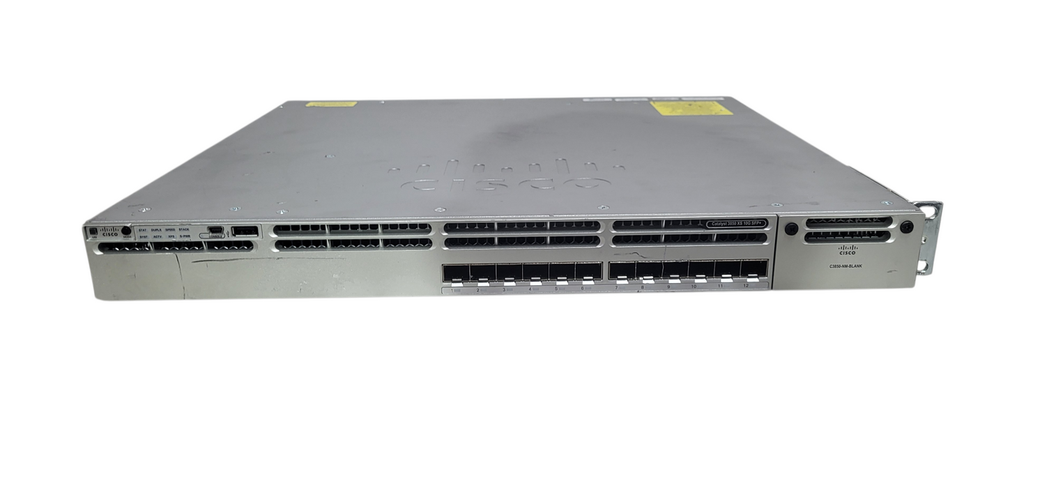 Cisco WS-C3850-12XS-S | 12-Port 10G SFP+ Switch | 2x PSU _
