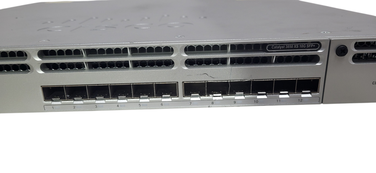 Cisco WS-C3850-12XS-S | 12-Port 10G SFP+ Switch | 2x PSU _