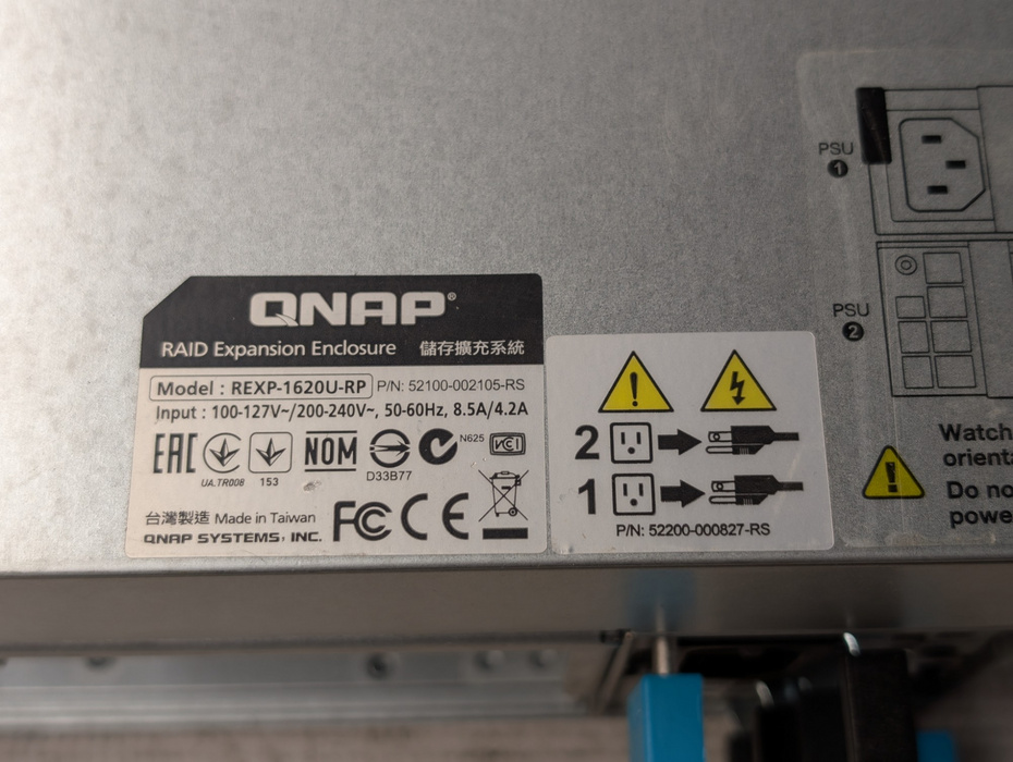 QNAP 12Gbps SAS RAID Raid Expansion Enclosure 16 bays REXP-1620U-RP