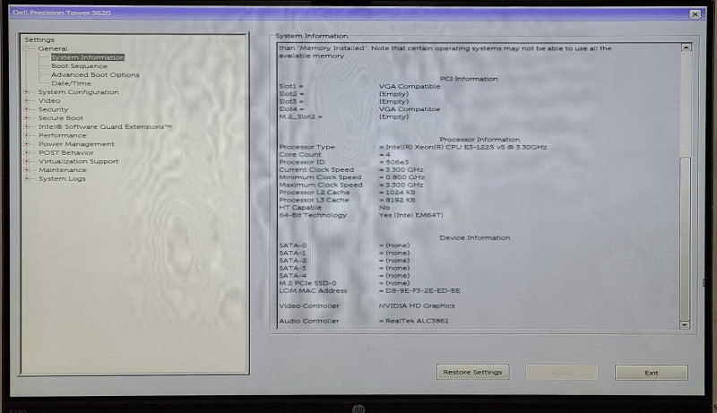 Dell precision T3620, Xeon E3-1225 V5 3.30GHz, 8GB DDR4, 2x Nvdia NVS 310