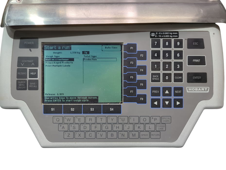 Hobart Quantum Commercial Scale, READ