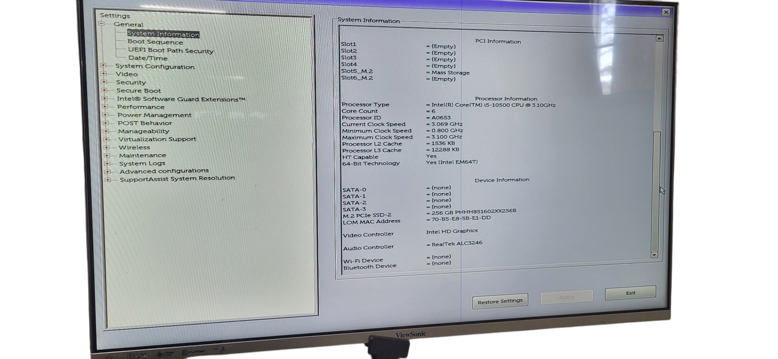 Dell OptiPlex 5080 i5-10500 CPU | 16GB DDR4 RAM | 256GB NVMe