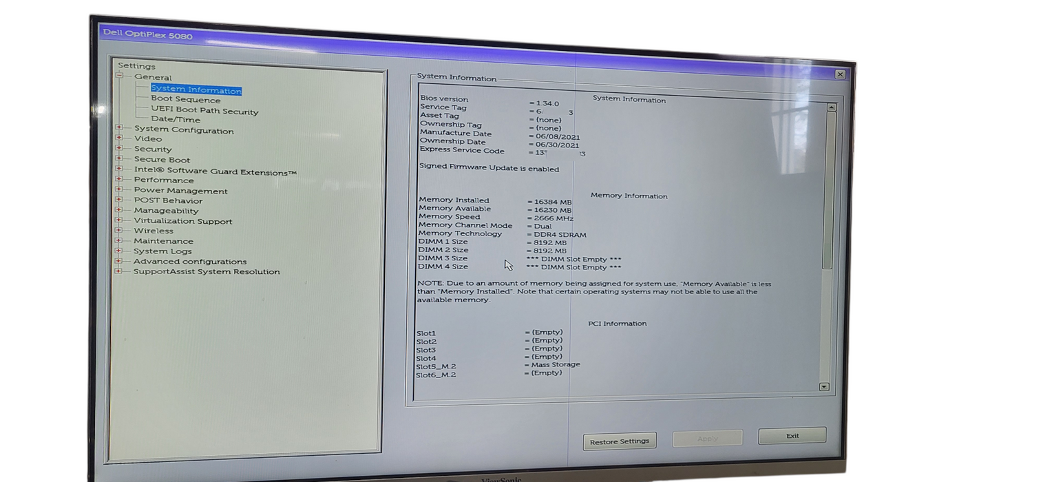 Dell OptiPlex 5080 i5-10500 CPU | 16GB DDR4 RAM | 256GB NVMe