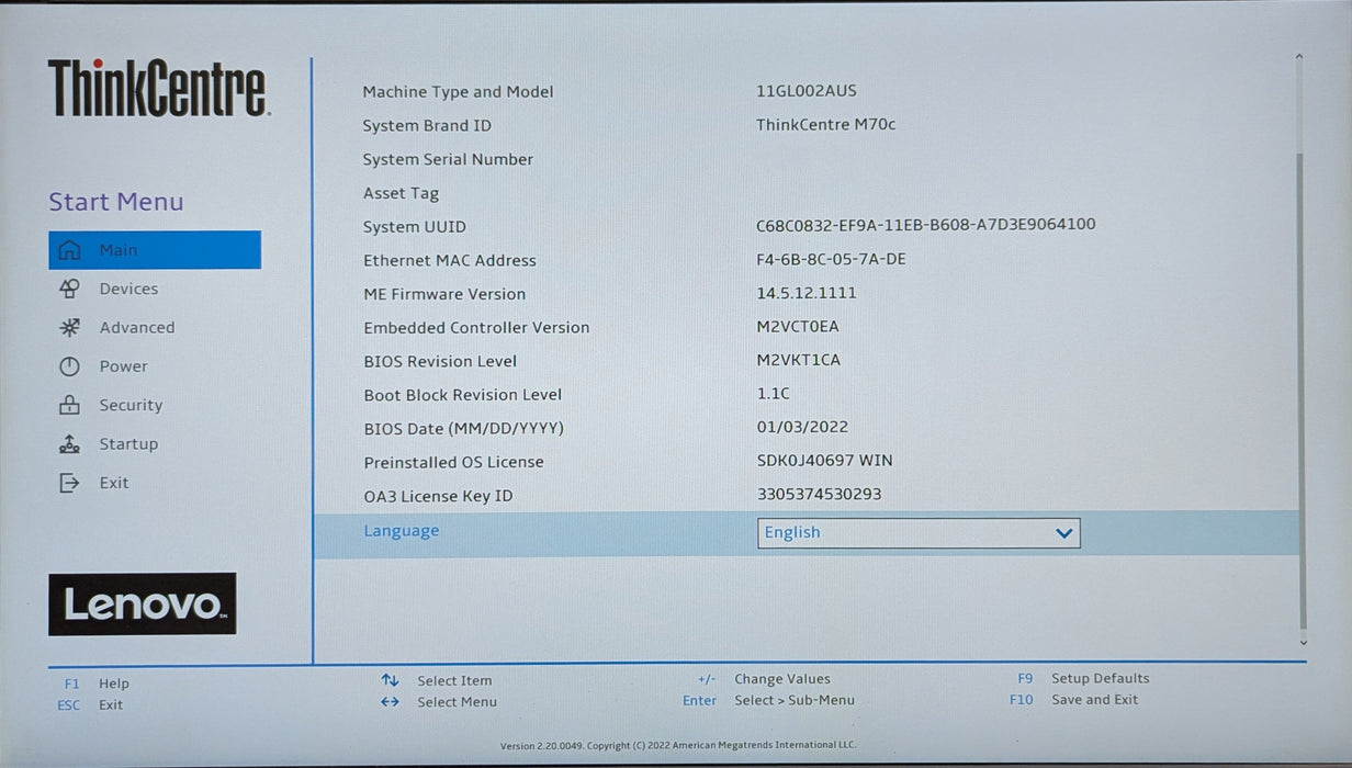 Lenovo ThinkCentre M70c SFF, i5-10400 2.90GHz, 16GB DDR4, 256GB NVMe