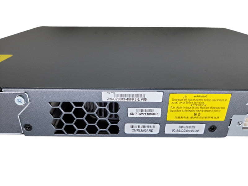 Cisco WS-C2960X-48FPS-L 48-Port Gigabit PoE Switch %