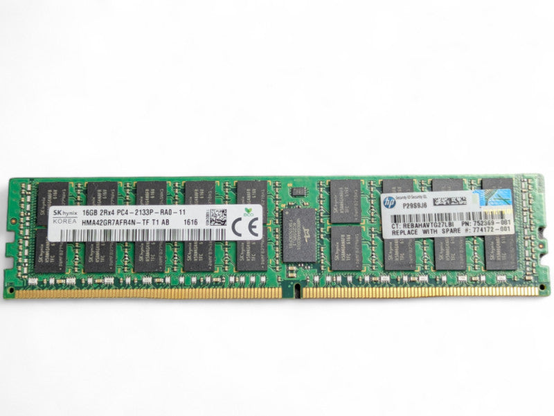 16GB SK Hynix DDR4 Server Memory RAM 2Rx4 PC4-2133P-RA0-11 Q