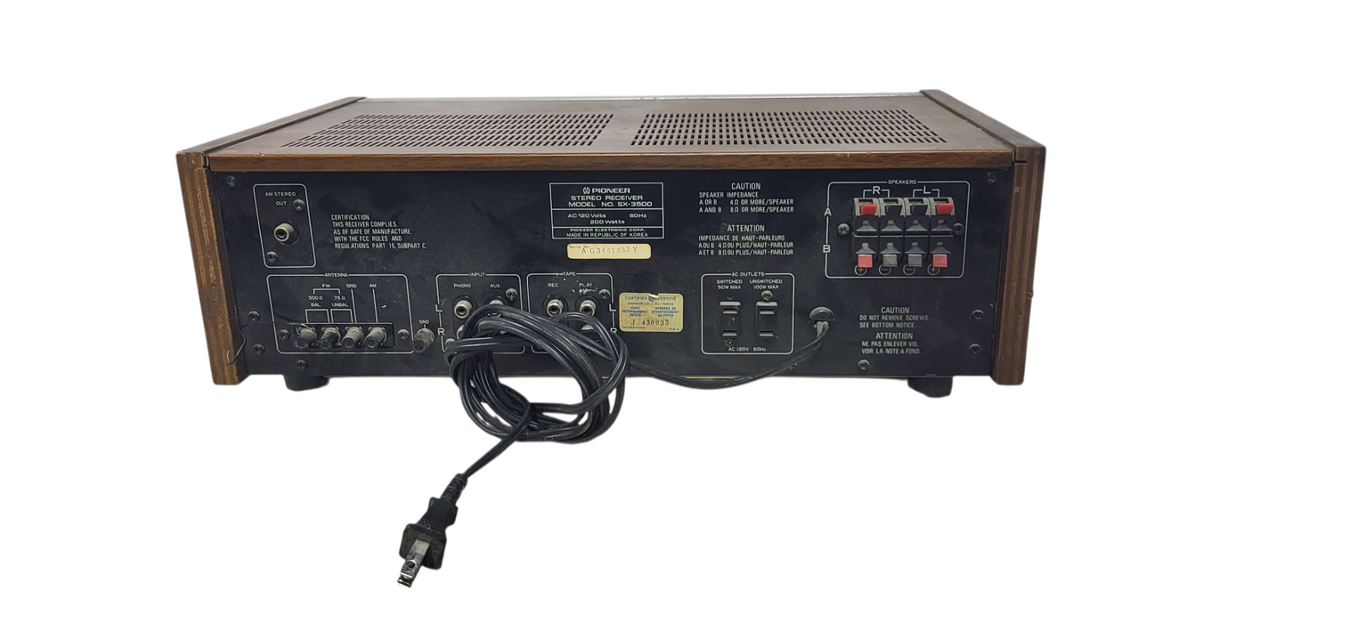 Pioneer SX-3500 AM/FM Stereo Receiver