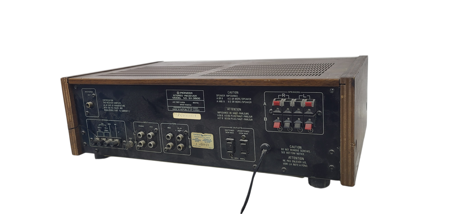 Pioneer SX-3500 AM/FM Stereo Receiver