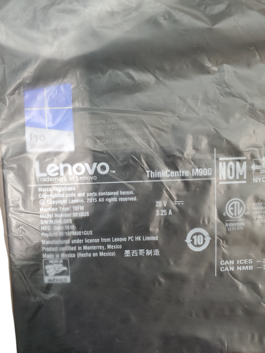 New Open Box - Lenovo M900 i7-6700T 128GB SSD 8GB DDR4