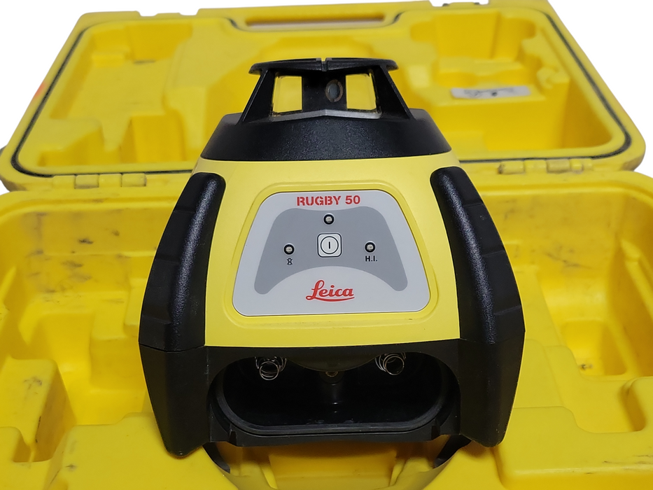 LEICA RUGBY 50 ROTATING LASER LEVEL with case, No Battery, READ