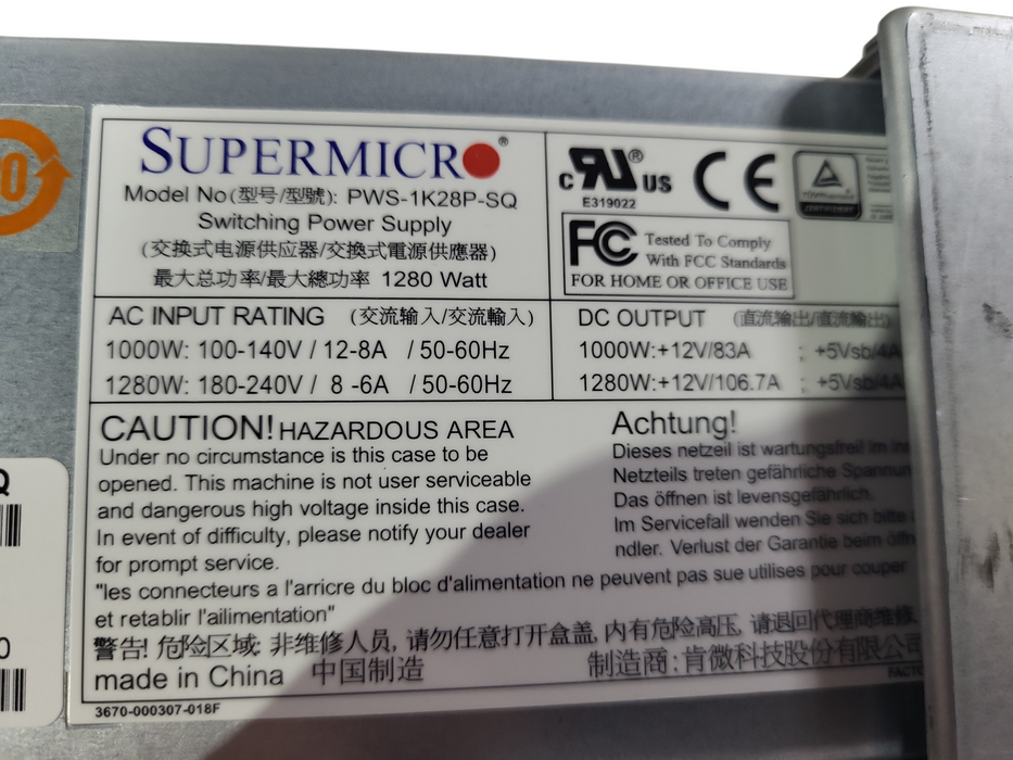 SUPERMICRO 847E2C-R1K28JBOD 4U 44BAY 3.5" SAS3  W/ 2x1200W PSU