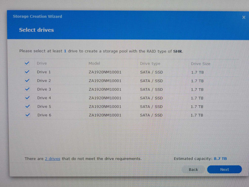Synology DiskStation DS1618+ NAS with 6x Seagate IronWolf NAS 1.92TB SSDs _