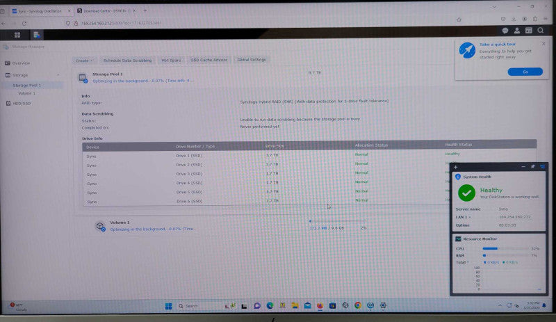 Synology DiskStation DS1618+ NAS with 6x Seagate IronWolf NAS 1.92TB SSDs _