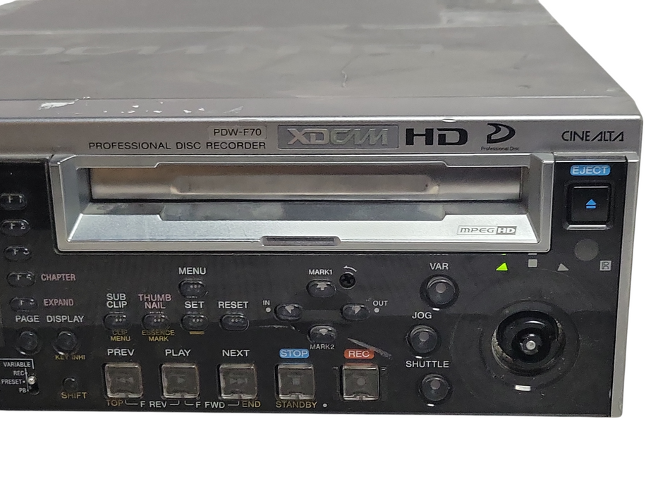 Sony PDW-F70 XDCAM HD Professional Disc Recorder Deck - Power Tested - READ