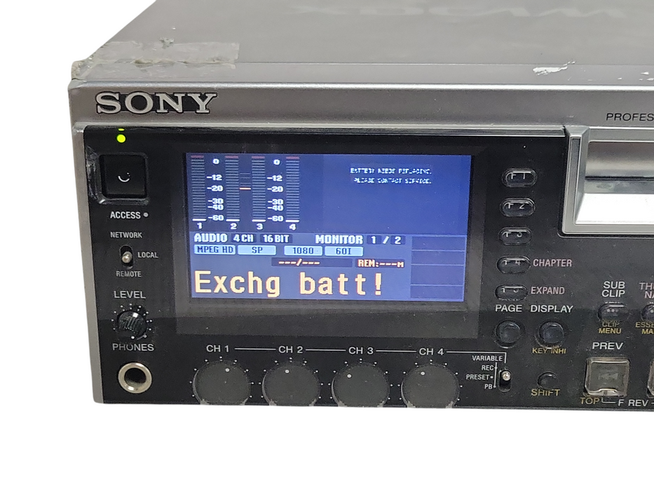 Sony PDW-F70 XDCAM HD Professional Disc Recorder Deck - Power Tested - READ