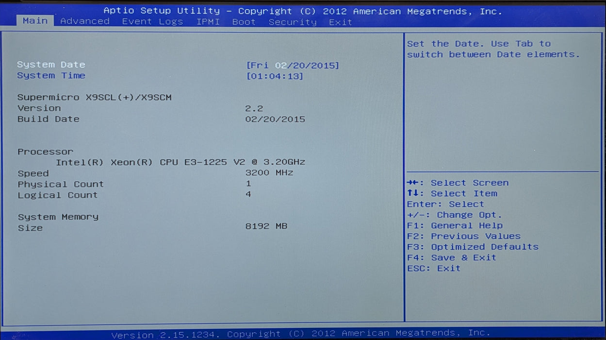 Supermicro 1U Server X9SCL-F, Xeon E3-1225v3 3.20GHz, 8GB DDR3, No HDD