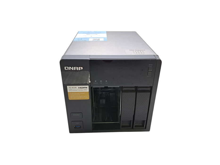QNAP TS-453A | 4-Bay Network Attached Storage NAS w/ 2x Caddies