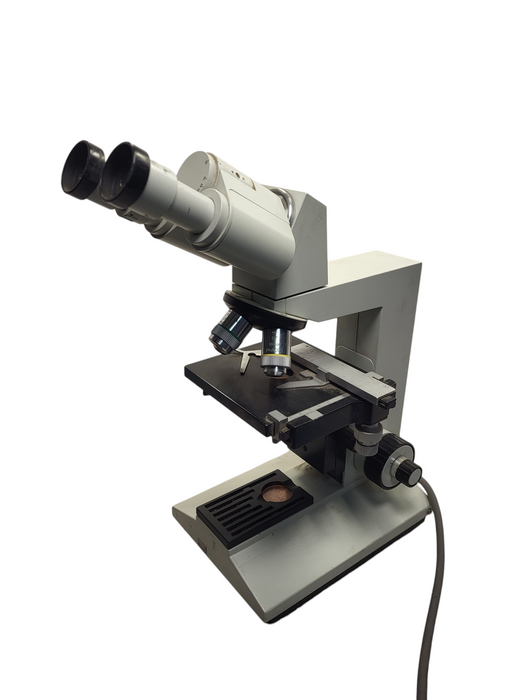Vintage CARL ZEISS JENA BINOCULAR MICROSCOPE 10/0.25, L25/0.35, 40/0.65, 160/-A