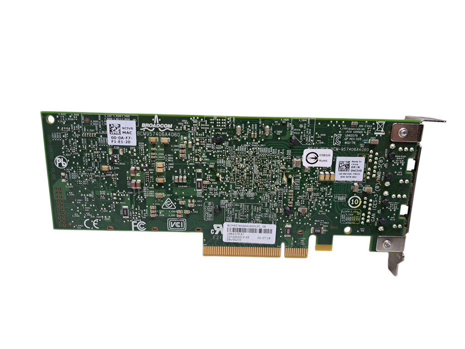 Broadcom 57416 10Gb Dual Port Low Profile Network Card Dell NC5VD
