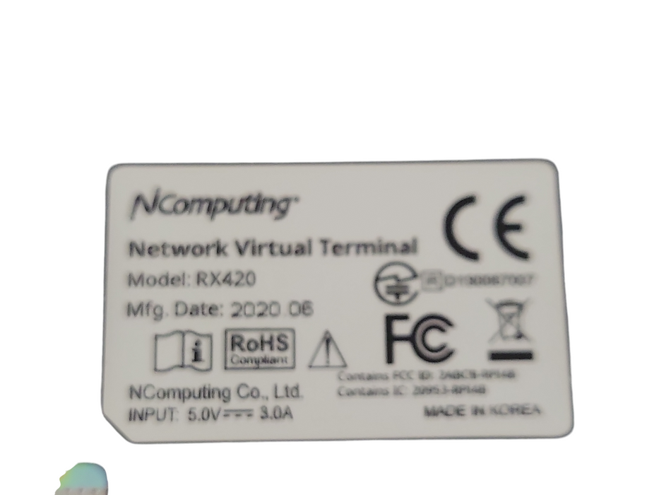 NComputing RX420 RDP virtual terminal w/ Power adapter, 1x HDMI Cable connector