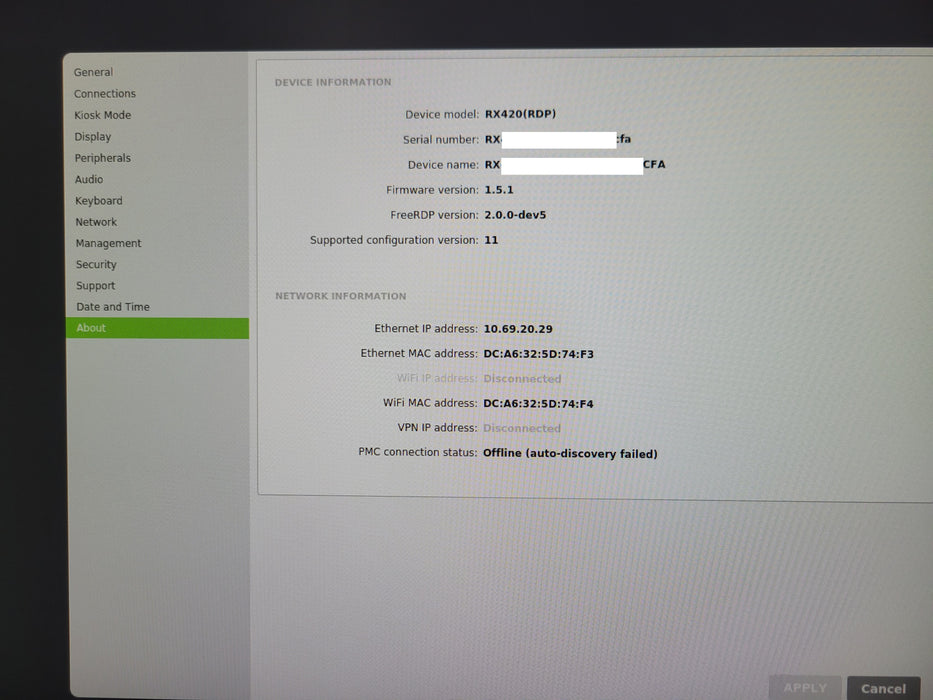 NComputing RX420 RDP virtual terminal w/ Power adapter, 1x HDMI Cable connector