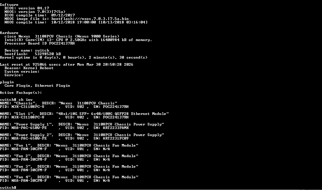 Cisco Nexus N3K-C31108PC-V | 48-Port 10G SFP+, 6x QSFP28 Switch w/ Dual AC