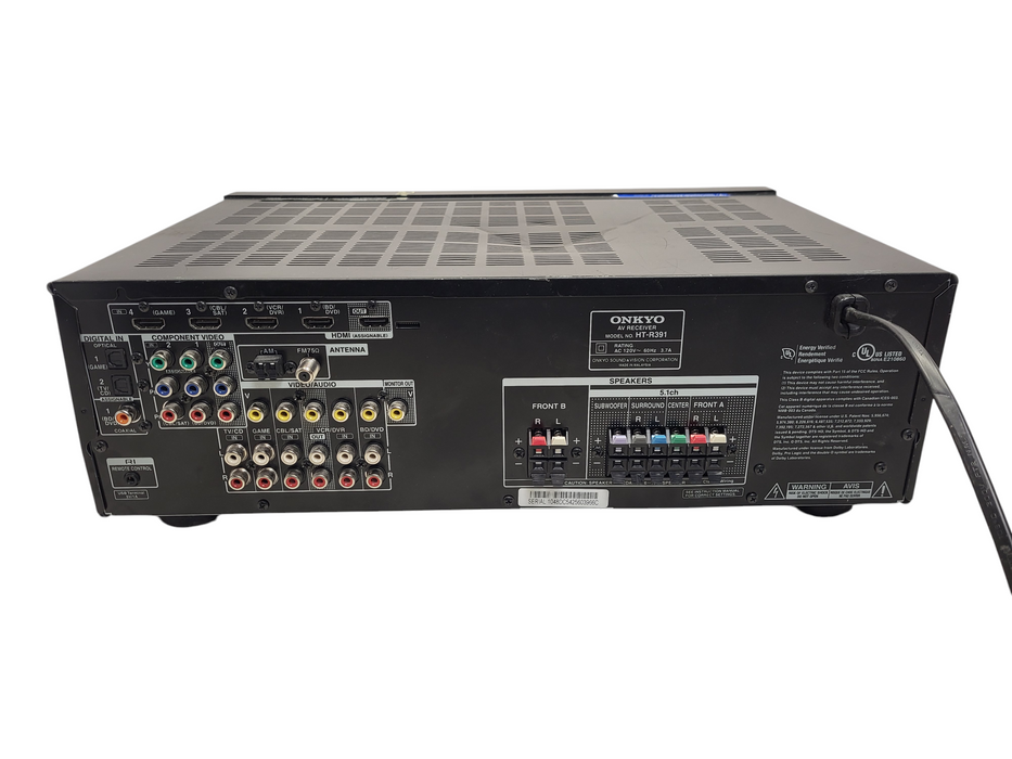 Onkyo HT R391 AV Receiver 5.1 Surround - No Remote